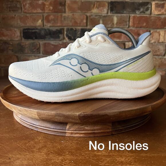 Saucony Womens Triumph 23 Blue White Road Running Shoes Sneakers Size 9.5 - Picture 1 of 16